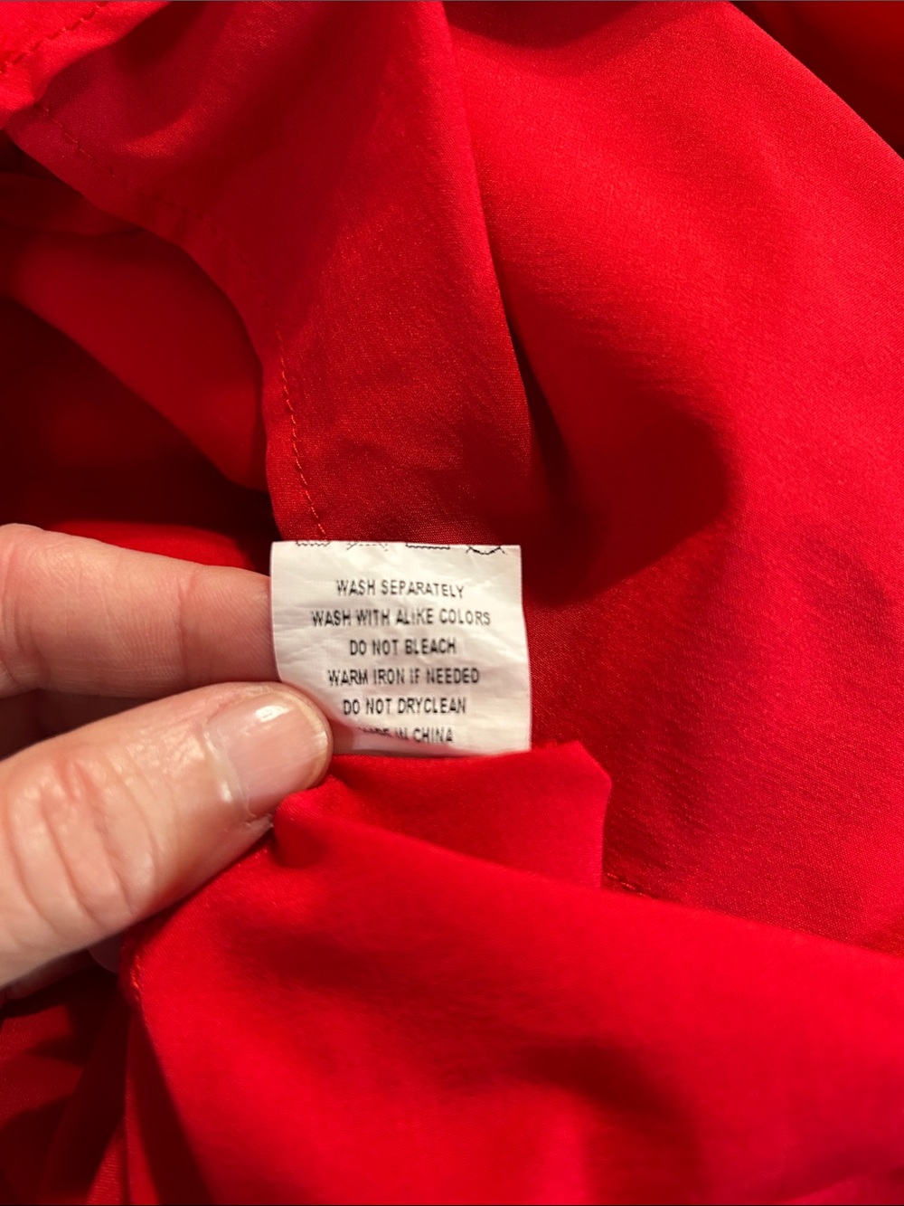 Red Romper with Ruffle Waist - Picture 10 of 10